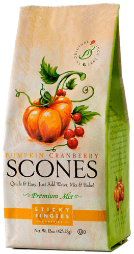 Sticky Fingers Bakery Scone Mix Pumpkin Cranberry
