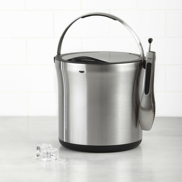 OXO Steel Ice Bucket & Tong Set