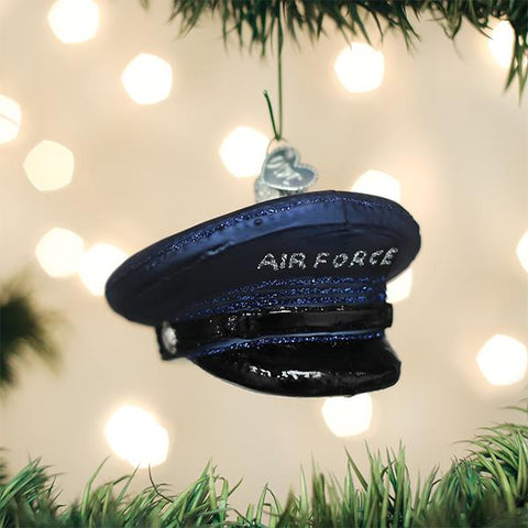 Old World Christmas Ornament Air Force Cap