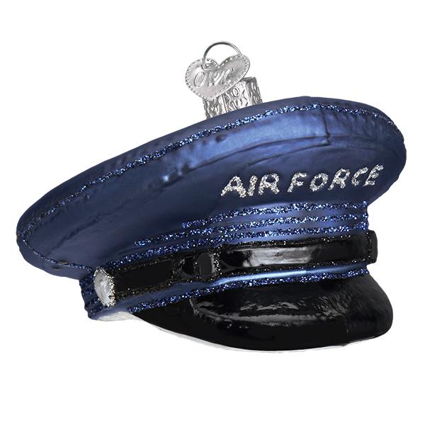 Old World Christmas Ornament Air Force Cap