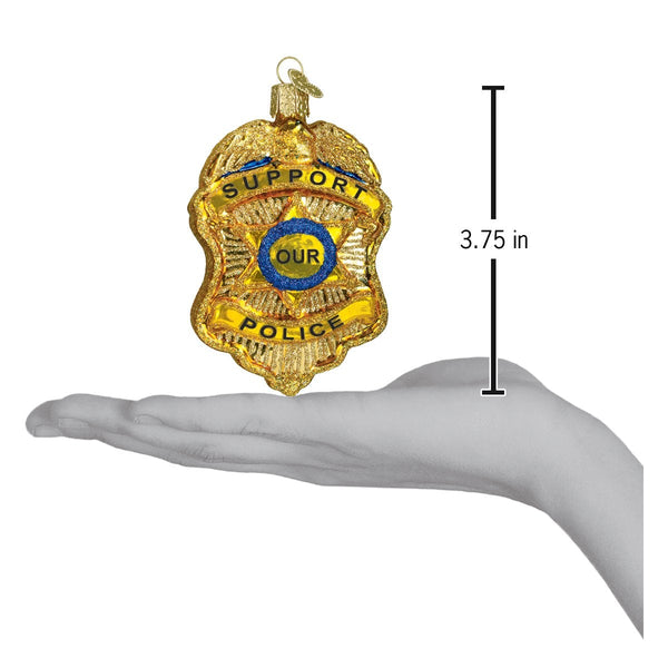 Old World Christmas Police Badge