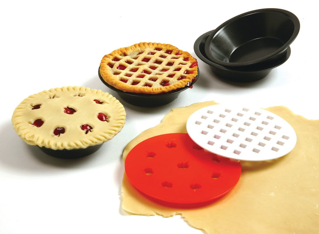 Norpro 4 Mini Pie Pans & 2 Mini Pie Top Cutters Set