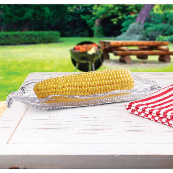 HIC Glass Corn Dishes S/4