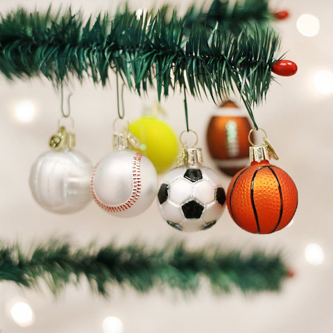 Old World Christmas Assorted Mini Sports Balls