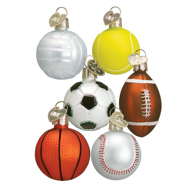 Old World Christmas Assorted Mini Sports Balls