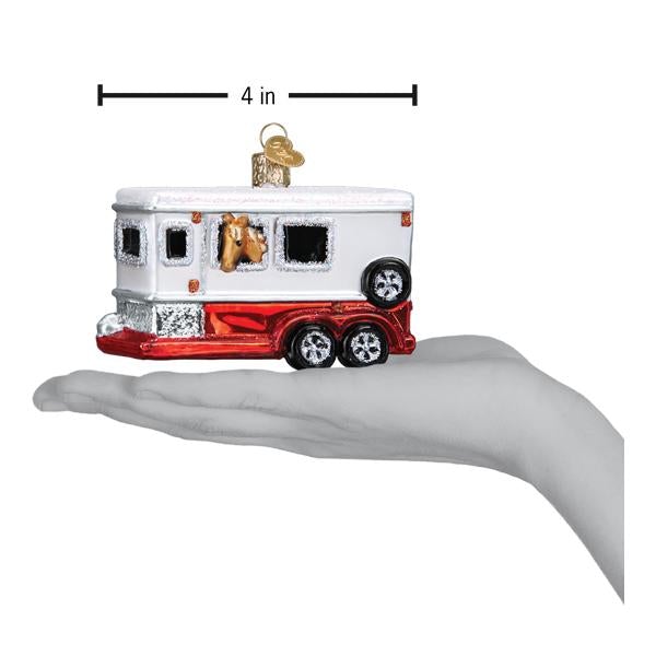 Old World Christmas Horse Trailer Ornament