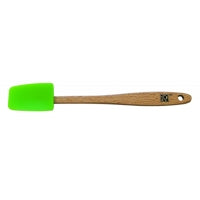 R&M 7.75" Mini Silicone & Wood Spoon Spatula Green