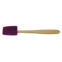 R&M 7.75" Mini Silicone & Wood Spoon Spatula Red