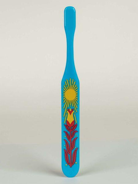 Blue Q Toothbrush Invented Smiling