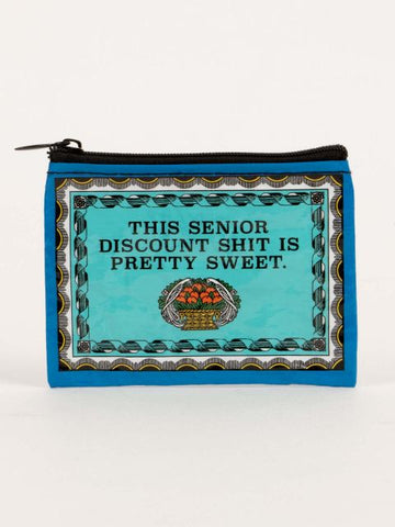 Blue Q Coin Purse This Senior Discount Shit Is Pretty Sweet.