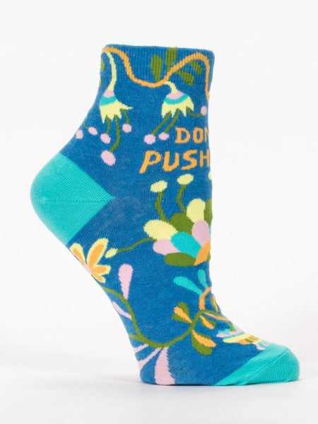 Blue Q Womens Ankle Socks Don't Push Me