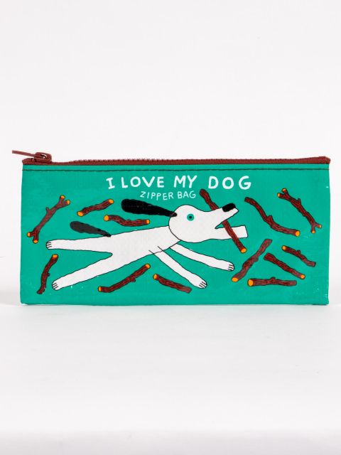 Blue Q Pencil Case I Love My Dog