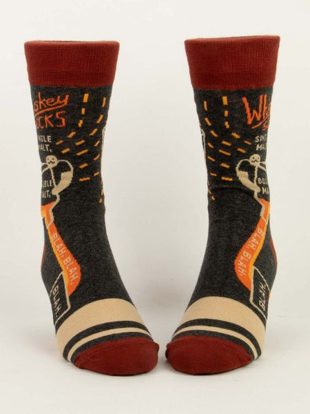 Blue Q Mens Crew Whiskey Socks