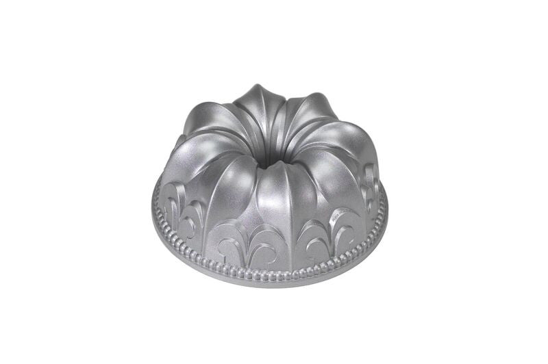 Nordic Ware Fleur-de-lis Bundt Pan, Silver Aluminum