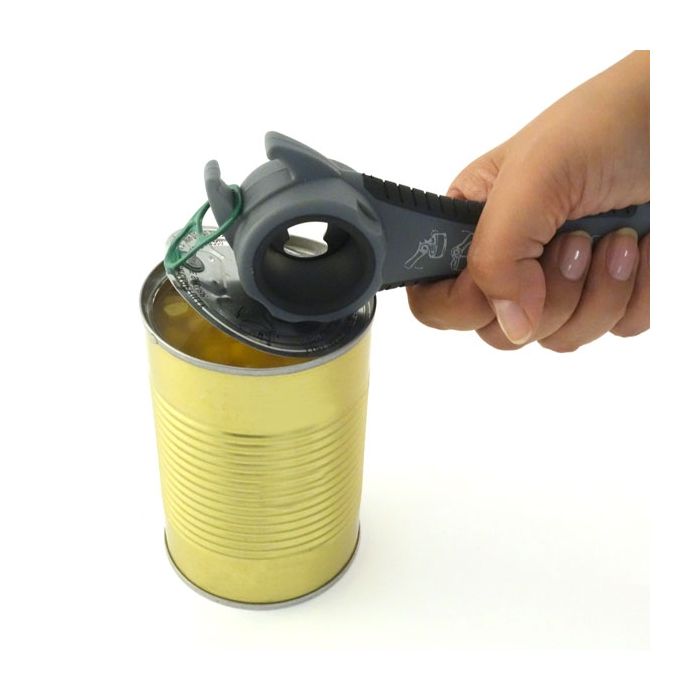KUHN RIKON Strain-Free Gripper Opener for Jars and Bottles, 10 x 5 x 2.25  inches, White