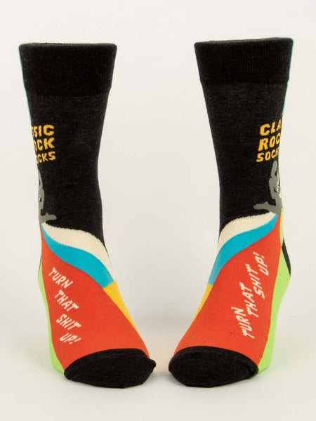 Blue Q Mens Crew Classic Rock Socks