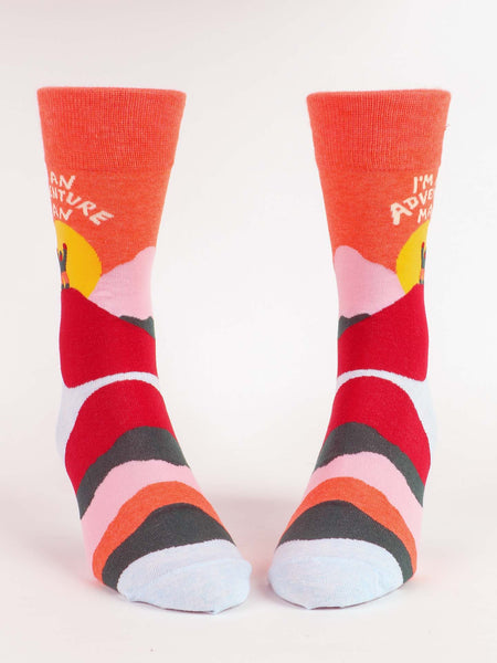 Blue Q Mens Crew Sock Adventure Man