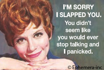 Ephemera Magnet I'm Sorry I slapped you.