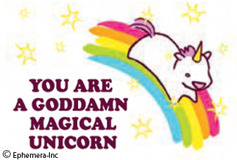 Ephemera Magnet You are a Goddamn Magical Unicorn