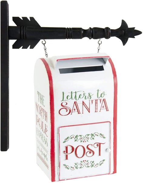 K & K  Interiors White Letters to Santa Mail Box Hanging Ornament