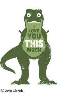Ephemera Magnet I Love You This Much T-Rex