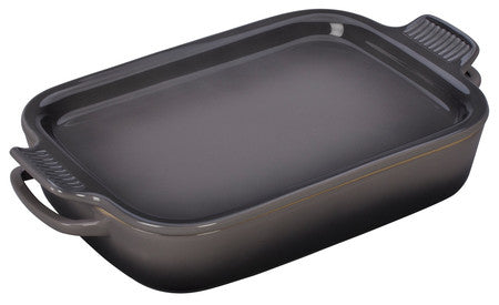 Le Creuset Flint Oyster Rectangular Dish with Platter Lid – Simple Tidings  & Kitchen