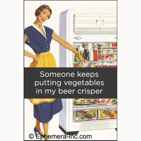 Ephemera Magnet Vegetables in Beer Crisper