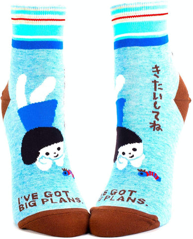 Blue Q Womens Ankle Socks I've Got Big Plans.