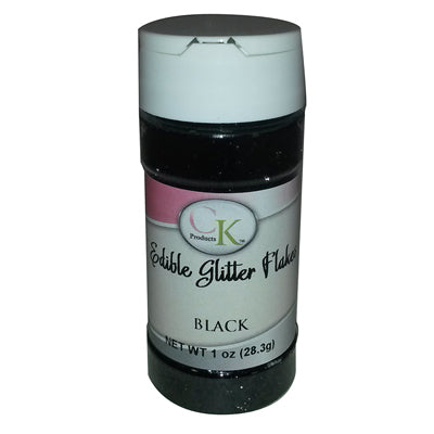 CKP Black  Edible Glitter Flakes