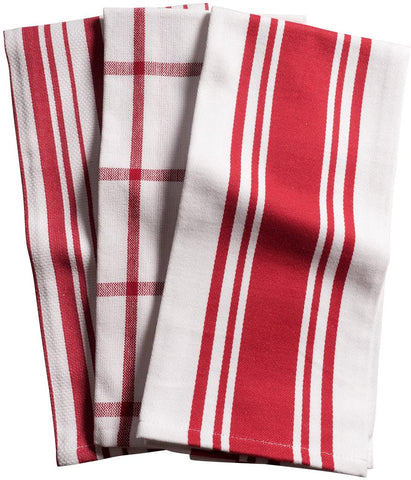 KAF Home Cherry Center Band Towel Set of 3