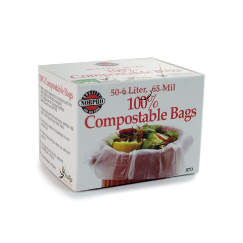 Norpro Compostable Bags, 50 Count