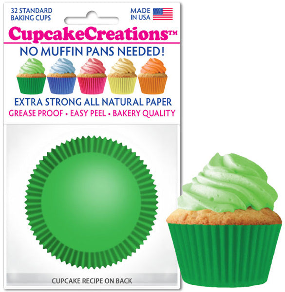 Siege Cupcake Creations Green Baking Cups