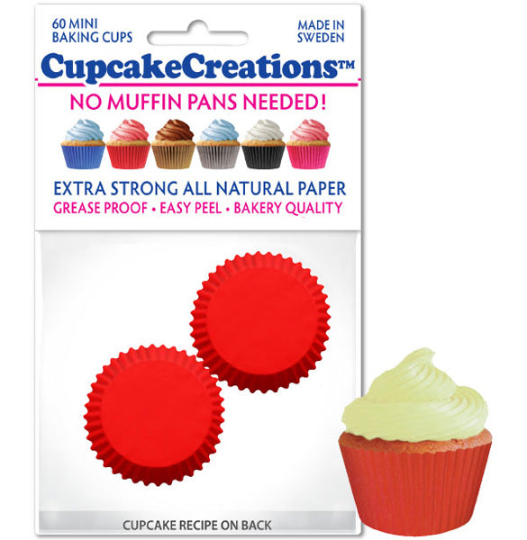 Siege Cupcake Creations Mini Red Baking Cups