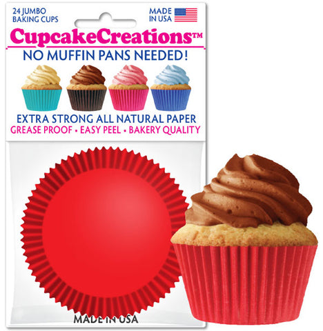 Siege Cupcake Creations Jumbo Red Baking Cups
