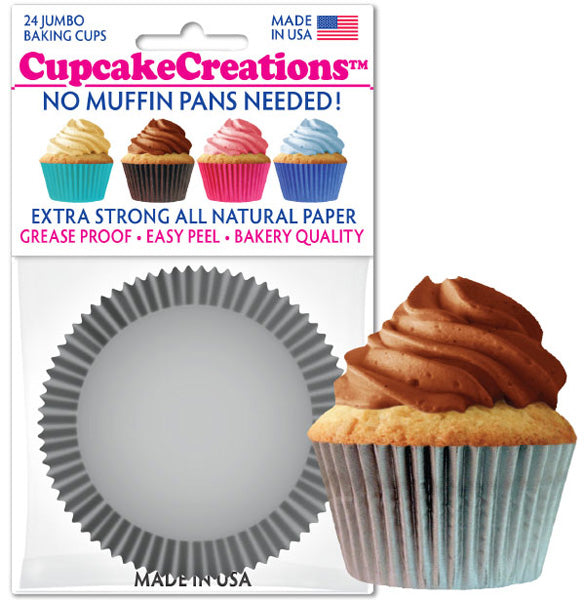 Siege Cupcake Creations Jumbo Silver Baking Cups