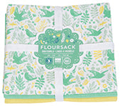 Now Designs Dish Towels, Floursack (Set of 3) Lemon/Turquoise