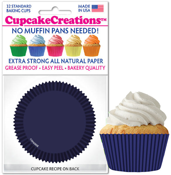 Siege Cupcake Creations Navy Blue Baking Cups