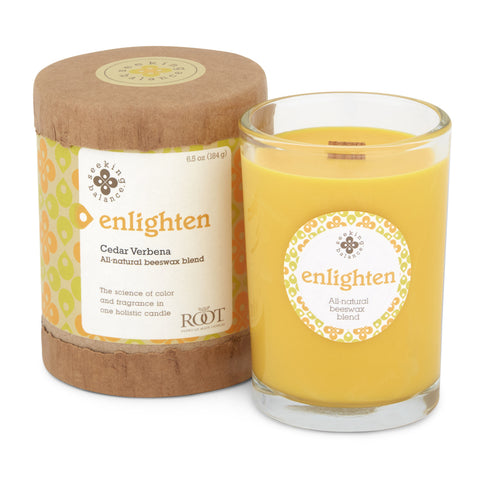 Root Seeking Balance Enlighten Cedar Verbena Jar Candle