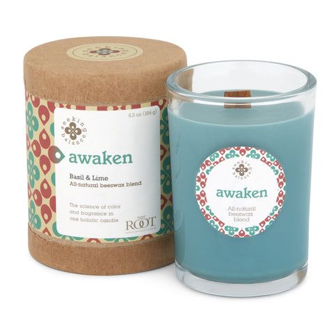 Root Seeking Balance Awaken Basil and Lime Jar Candle