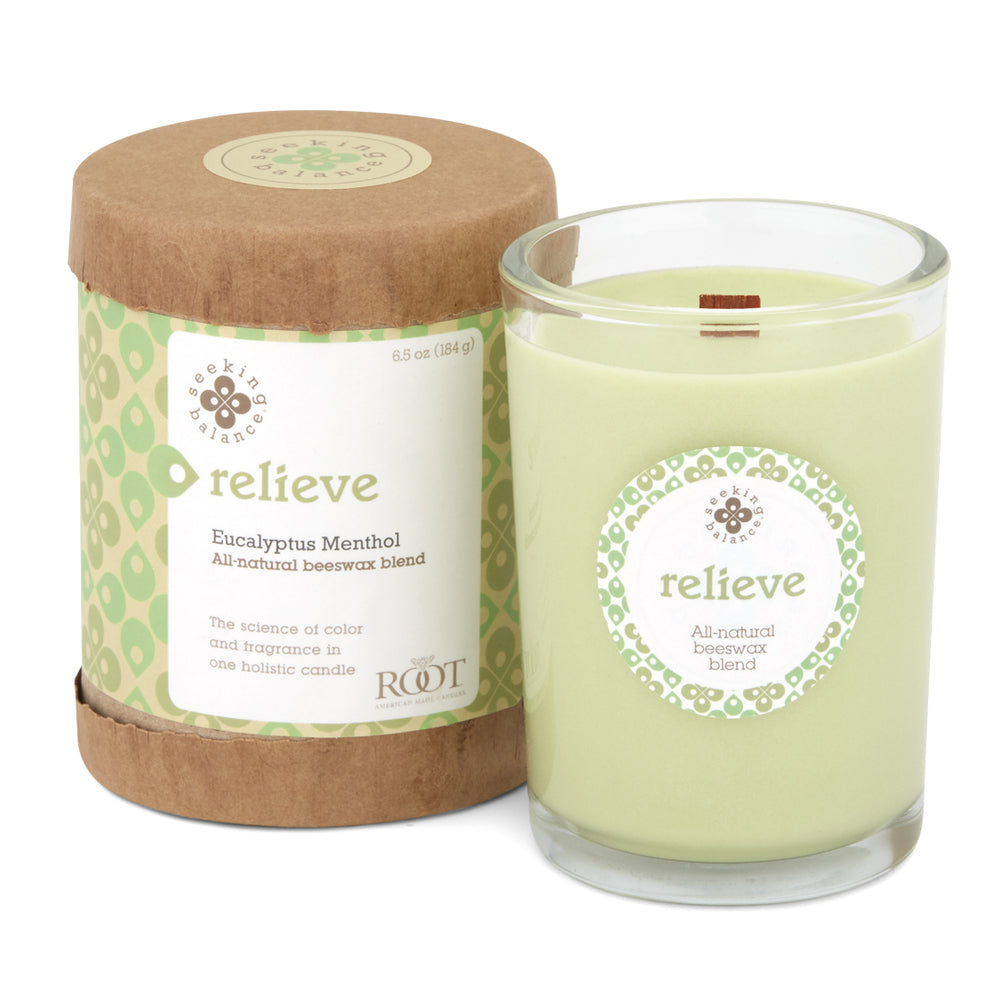 Root Seeking Balance Relieve Eucalyptus Menthol Jar Candle