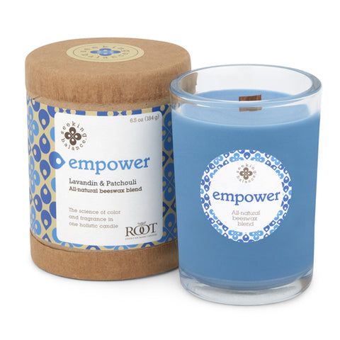 Root Seeking Balance Empower Lavandin and Patchouli Jar Candle