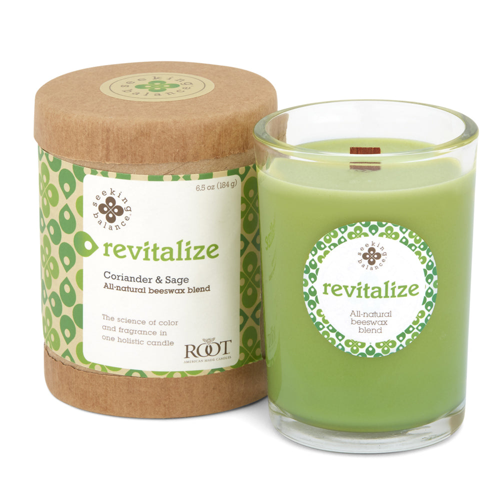 Root Seeking Balance Revitalize Coriander and Sage Jar Candle