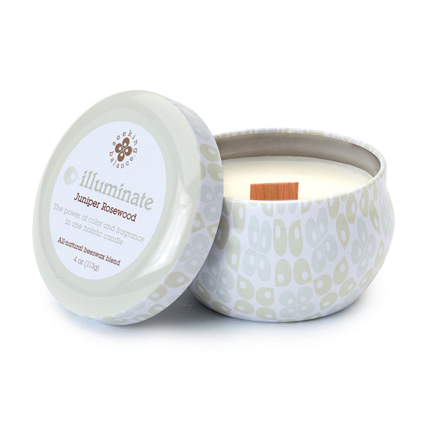 Root Seeking Balance Illuminate Juniper Rosewood Travel Candle