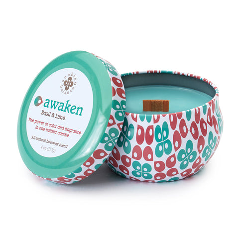 Root Seeking Balance Awaken Basil and Lime Travel Candle
