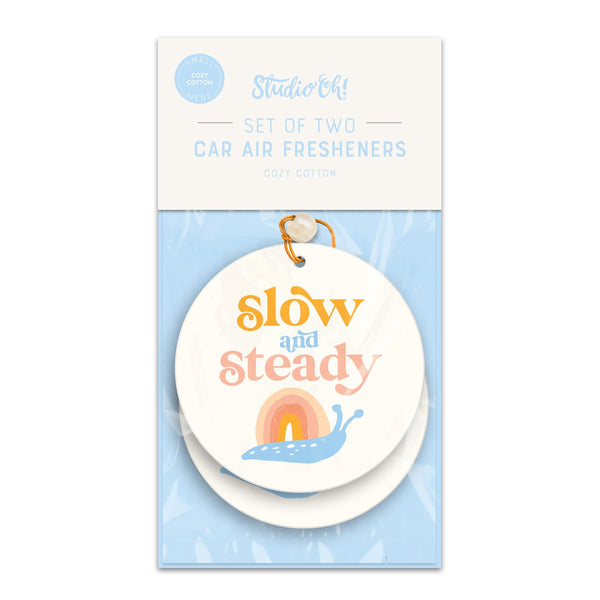 Studio Oh! Slow and Steady Rainbow Snail Car Air Freshener