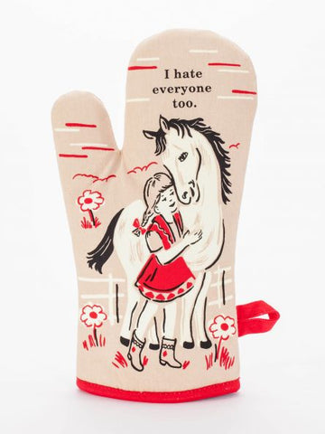 Blue Q Oven Mitt I Hate Everyone Too