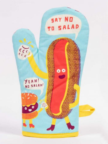 Blue Q Oven Mitt Say No To Salad. Yeah! No Salad!