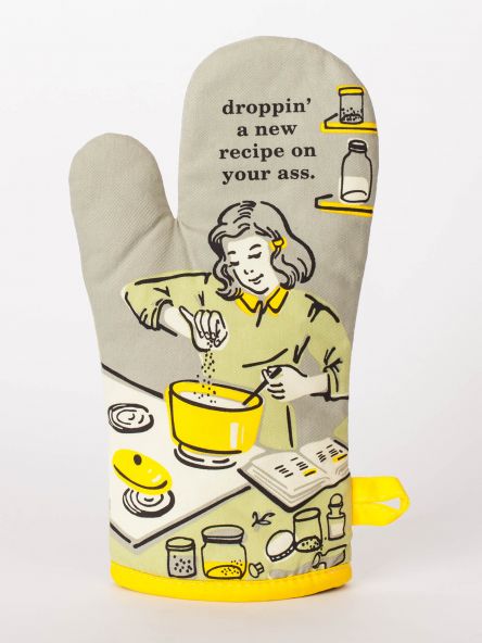 Blue Q Oven Mitt Droppin A New Recipe On Your Ass
