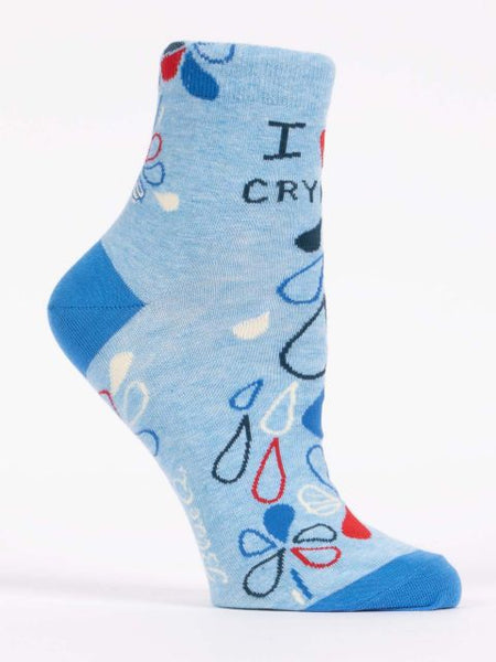 Blue Q Women's Ankle Socks I Heart Crying
