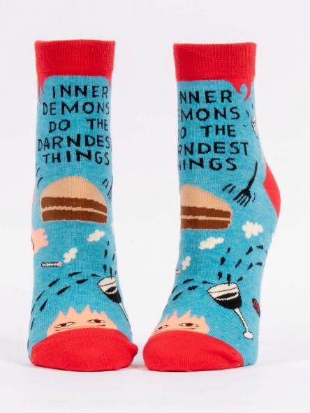 Blue Q Women's Ankle Socks Inner Demons Do The Darndest Things